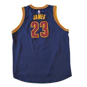 Cleveland Cavaliers Lebron James #23 Basketball Jersey Youth XL Blue Red +2